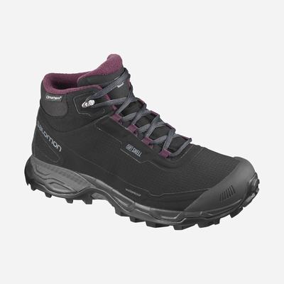 Női Salomon SHELTER SPIKES CLIMASALOMON™ WATERPROOF Téli Bakancs SA4715360 Fekete